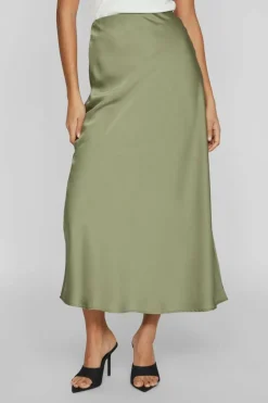 Vila Satin midi skirt Clearance