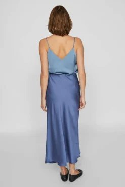 Vila Satin midi skirt Clearance