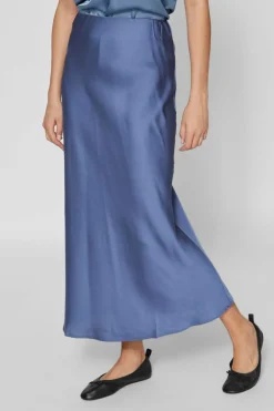 Vila Satin midi skirt Clearance