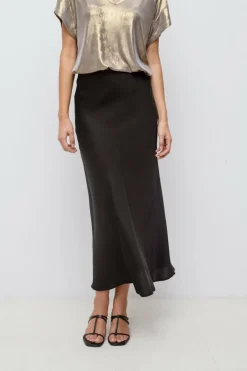 Vila Satin midi skirt Clearance