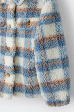 Springfield Kids Sobrecamisa quadrados menina azul Online