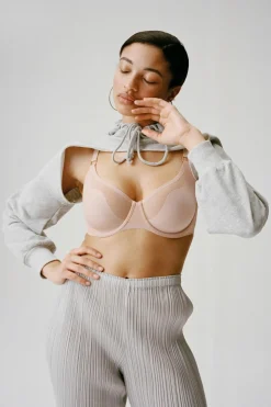 Chantelle Soutien com argolas Pure Light sem costuras bege Fashion