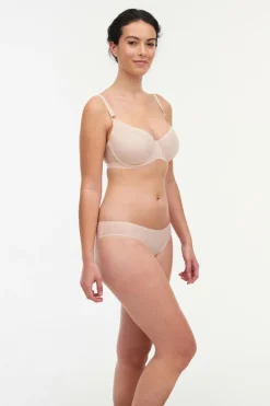Chantelle Soutien com argolas Pure Light sem costuras bege Fashion