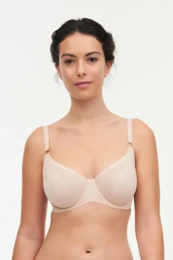 Chantelle Soutien com argolas Pure Light sem costuras bege Fashion