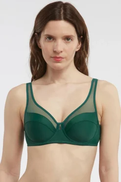 DIM Soutien com aro de grande capacidade Generous com tule verde Best