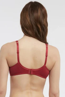 DIM Soutien com aro de grande capacidade Generous com tule vermelho Fashion