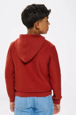 Springfield Kids Suéter com capuz para menino vermelho Online