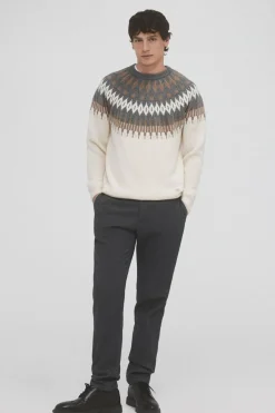 Pedro del Hierro Suéter de lã de Natal com gola redonda Fashion