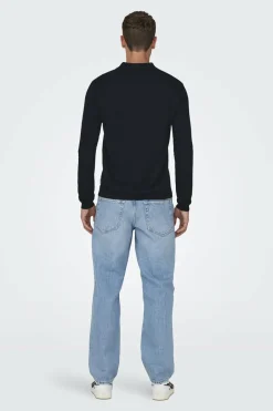 Only & Sons Sweater gola botões Hot