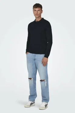Only & Sons Sweater gola botões Hot