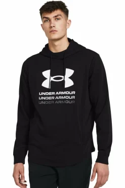 Under Armour Sweatshirt estampada com capuz preto Outlet
