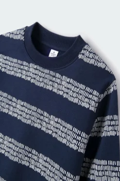 Springfield Kids Sweatshirt estampado risca menino azul Discount