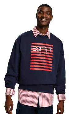 Esprit Sweatshirt logo material sustentáveis Azul Hot