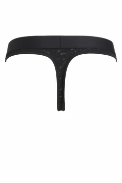 Calvin Klein Tanga de renda Intrinsic preto Outlet