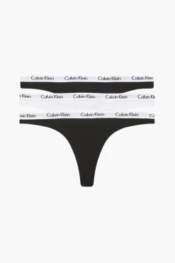Calvin Klein Tangas de algodão com cós da estampado Online