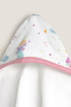 Textura Toalha com capuz princesa unicórnio branco Fashion