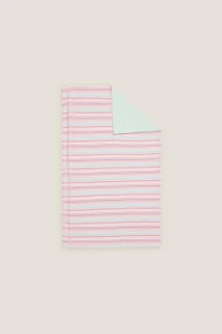 Textura Toalha de praia tecido riscas e turco rosa Discount