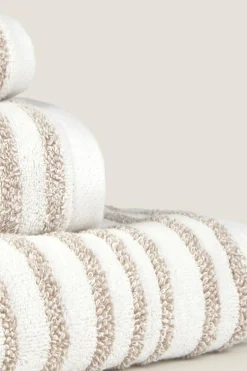 Textura Toalha felpuda riscas em relevo cinzento Best