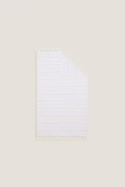 Textura Toalha páreo algodão riscas rosa Online