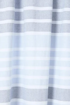 Textura Toalha páreo algodão riscas azul Hot