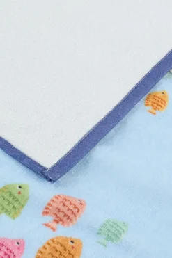 Textura Toalla de playa rizo estampado azul Hot