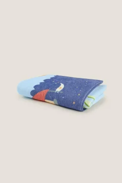 Textura Toalla de playa rizo estampado azul Hot