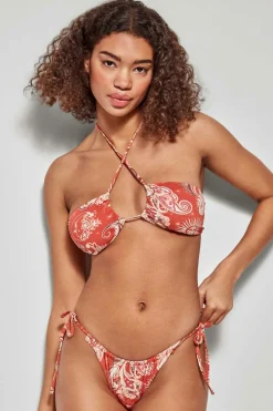 Gisela Top biquíni bandeau branco Outlet