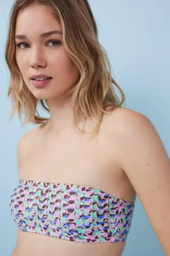 HI&BYE Top biquíni bandeau rosa Online