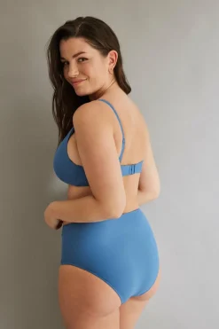 Women'secret Top biquíni halter argola azul Clearance
