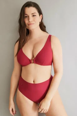 Women'secret Top biquíni halter argola azul Clearance