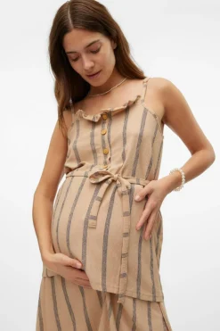 Mamalicious Top de alças maternity cru New