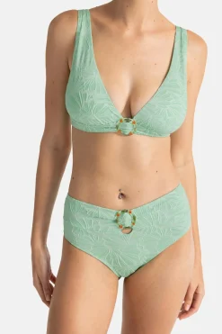 Dorina Top de biquíni semi-almofadado verde New