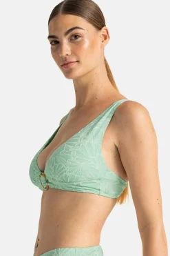 Dorina Top de biquíni semi-almofadado verde New