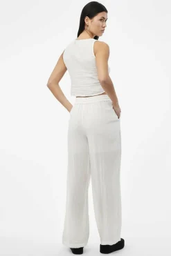 Pieces Top sem mangas 100% algodão branco Outlet
