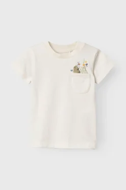 Name it T-shirt bebé menina com detalhe frontal branco Outlet