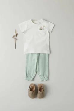 Name it T-shirt bebé menina com detalhe frontal branco Outlet