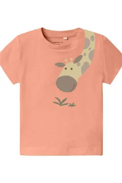 Name it T-shirt bebé menino manga curta girafa rosa Discount