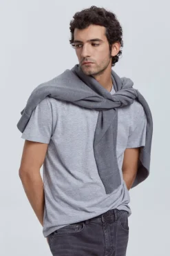 Milano T-shirt básica 100% algodão BCI Cinza medio Fashion