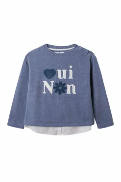 Springfield Kids T-shirt chenille "oui non" para menina azul Best