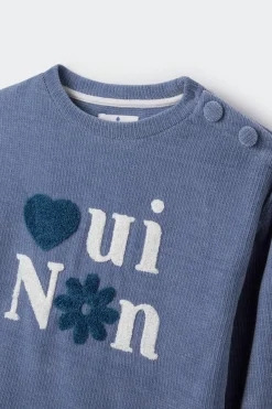 Springfield Kids T-shirt chenille "oui non" para menina azul Best