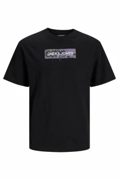 Jack & Jones PLUS T-shirt de algodão manga curta com detalhe estampado PLUS Clearance