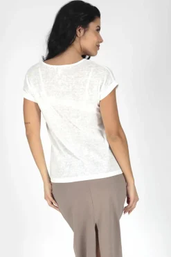 Brave Soul T-shirt de manga curta e crochet branco Hot