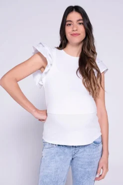 Ohma! T-shirt de manga curta para amamentação branco Clearance