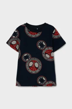 Name it T-shirt de menino de manga curta do SPIDERMAN azul Discount