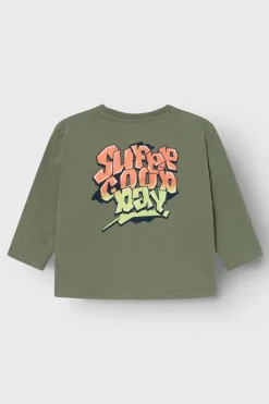 Name it T-shirt de menino 'Super bom dia' verde Hot