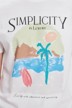 Milano T-shirt estampada Branco Discount