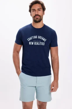 Milano T-shirt estampada Marinho Clearance