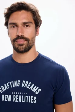 Milano T-shirt estampada Marinho Clearance