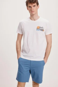 Milano T-shirt estampada Branco Discount