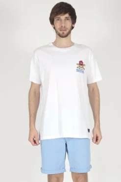 Brave Soul T-shirt estampada nas costas branco Fashion